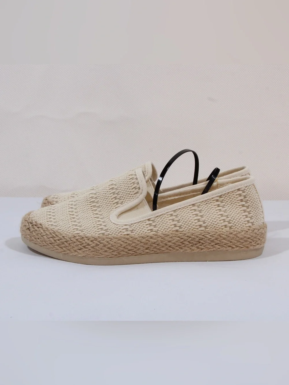 Esprit Nadine Cream Crochet Woven Slip-On Espadrille Sneakers NIB NWT